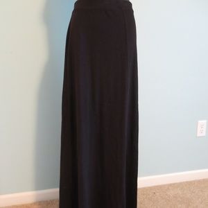 CHICOS Zenergy Rosalyn Maxi Skirt Knit Black SZ L